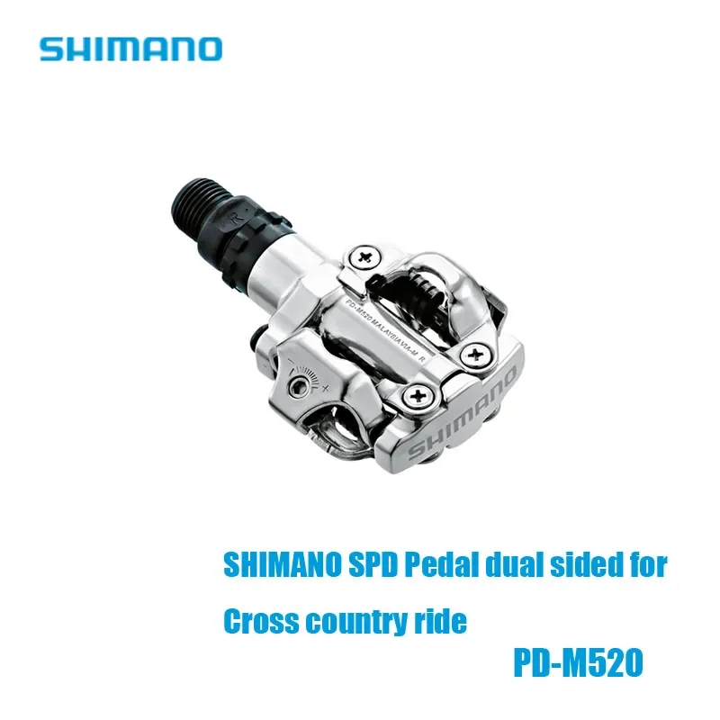 

SHIMANO SPD Pedal dual sided for Cross country ride PD-M520 Compact body design with open binding for easy-entry