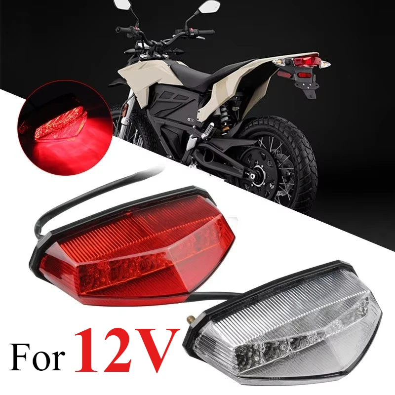 Piezas modificadas para motocicleta, luz trasera LED decorativa, luz de freno Universal, luz trasera LED para DS DRZ 400 650, luz trasera de freno LED