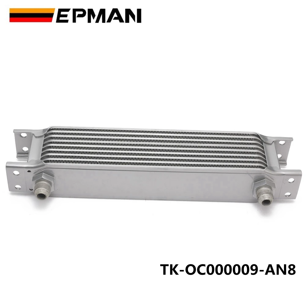 Car Racing Aluminum Universal Engine Transmission Sliver 9 Row British Type AN8 Oil Cooler TK-OC000009