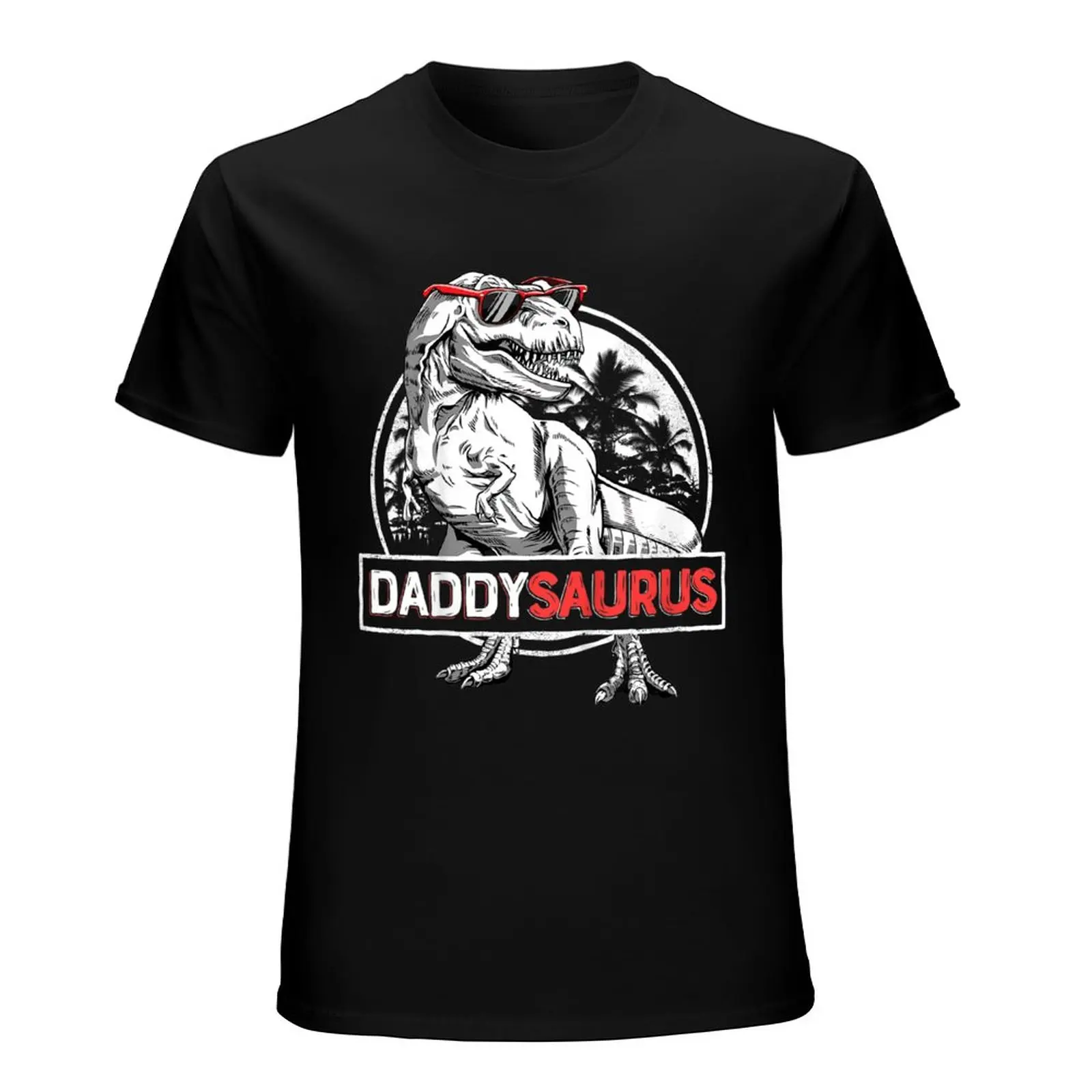 100% Cotton Daddy Saurus T rex Dinosaur Gift Father's Day Family Matching Men's Novelty T-Shirt Streetwear Casual Harajuku Tee