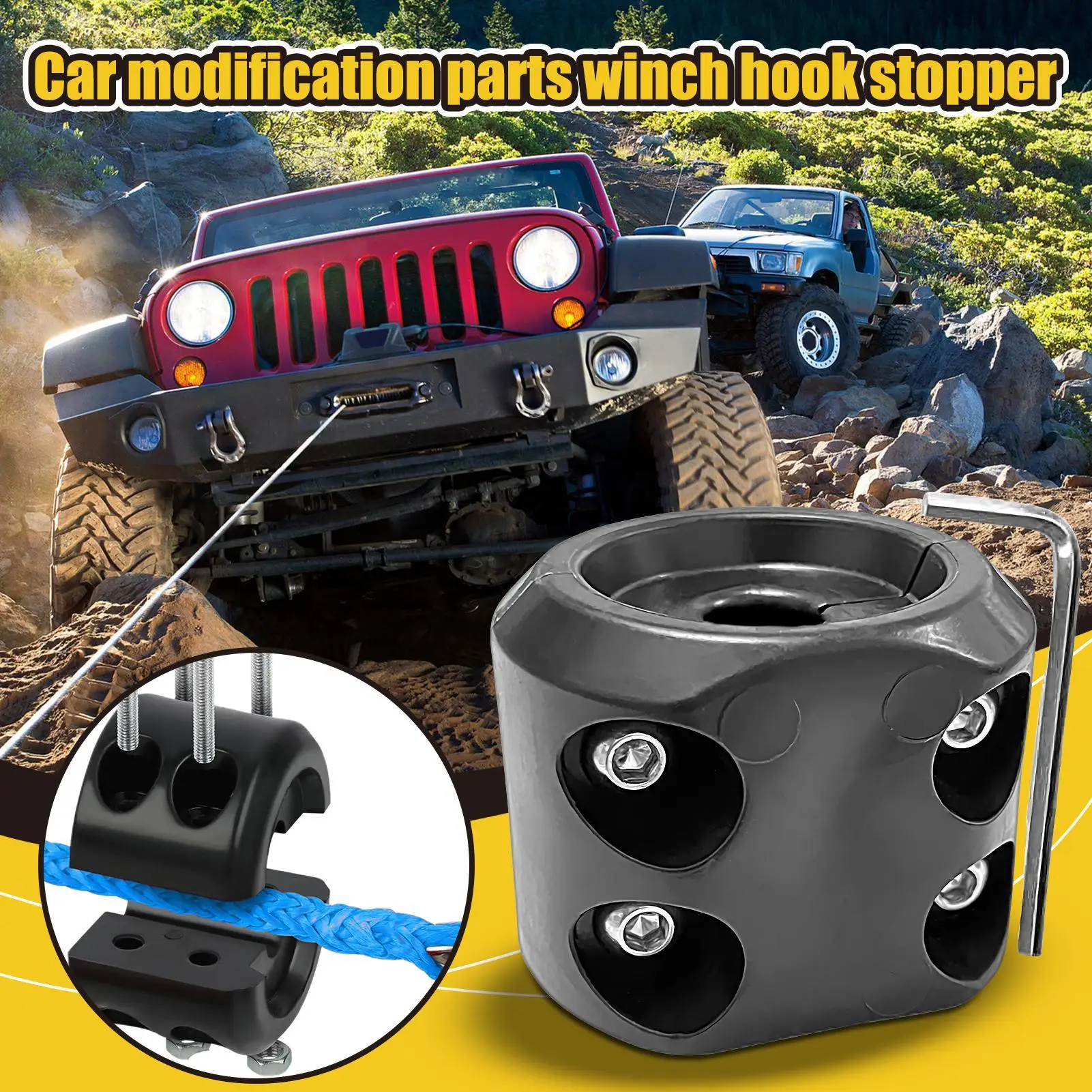 

Стопор лебедки для троса, модификация автомобиля, запасные части, стопор крюка лебедки для буксировки грузовика, экспедиция Trail Ranch Offroad