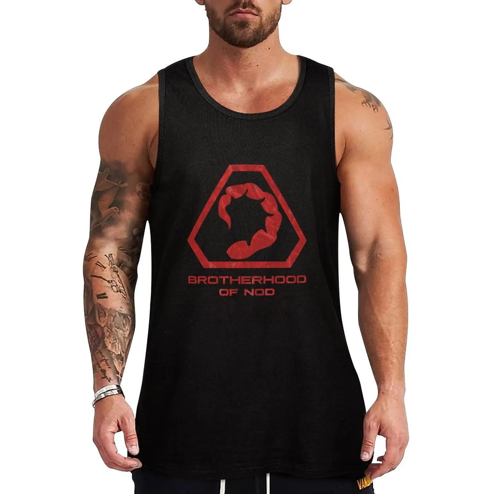 

Brotherhood of Nod Classic Tank Top Men's sleeveless gym shirts anime men clothes sleeveless gym shirts male