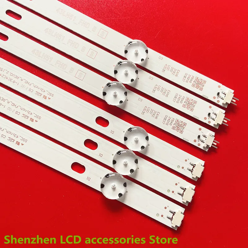 LED الخلفية قطاع ل LG 43LF510V 43LF5100 43LH5100 43LH590 43LJ515V 43LH520V 43LH511T 43LH570V LF51_FHD_A B 43LH51_FHD_A B
