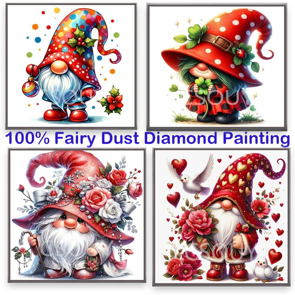 

Рождественская шляпа, полная квадратная фея, пыль, камни, кристалл, алмазная живопись со стразами, вышивка крестиком, мозаичная вышивка, сверла AB