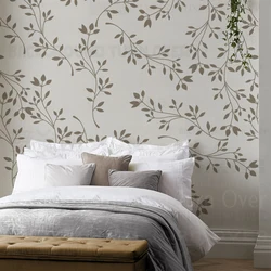 58cm - 117cm Stencil Wall For Painting Decor Plaster Decorative Putty Template To Paint Decors Furniture Makers Leaf Vine S180