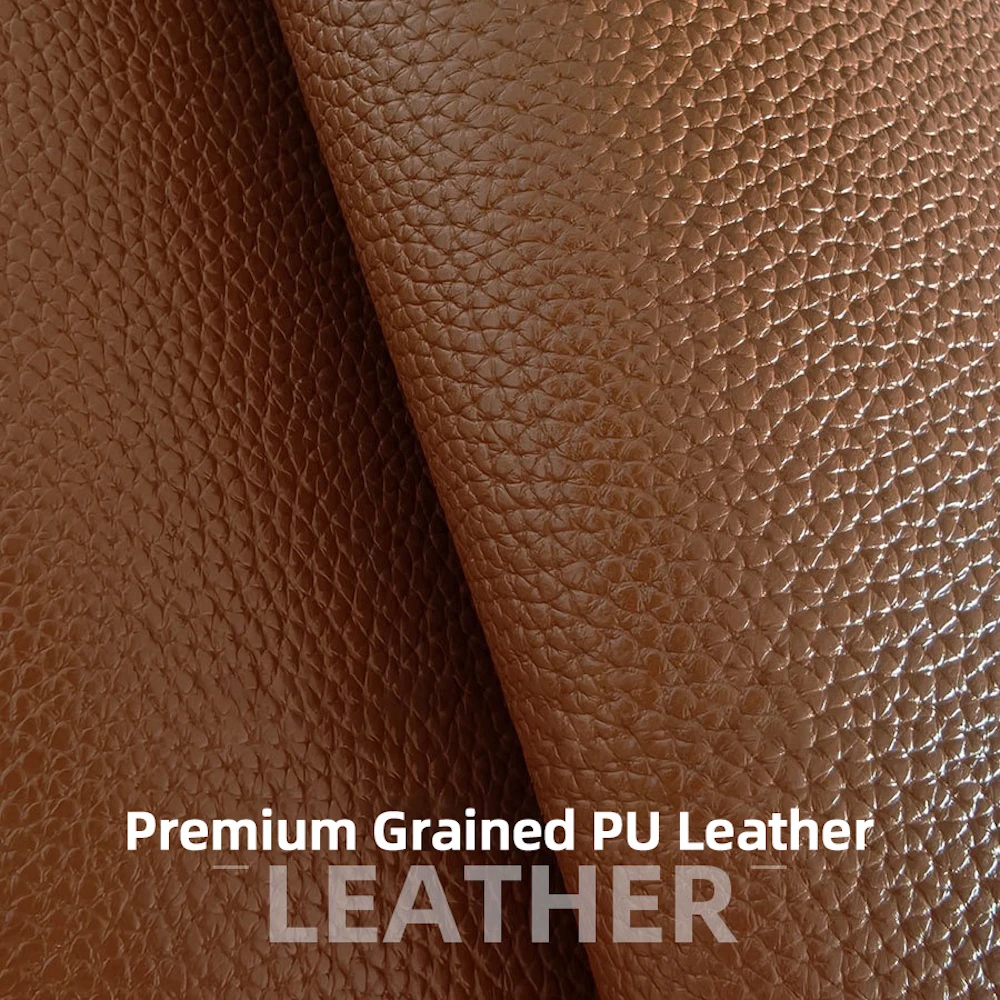 حقيبة ظهر رجالية فاخرة باللون البني مقاس 14 بوصة للكمبيوتر المحمول مقاومة للماء من جلد البولي يوريثان المحبب حقيبة ظهر مدرسية هدية للرجال