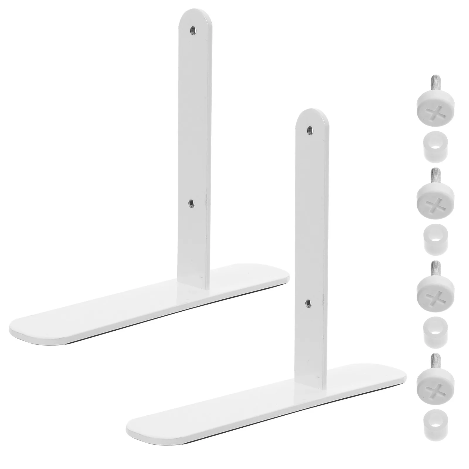 

Комплект из 2 кронштейнов для крепления к перфорированной доске, металлические Т-образные усиленные настольные органайзеры-держатели, крепежные стойки для перфорированных панелей