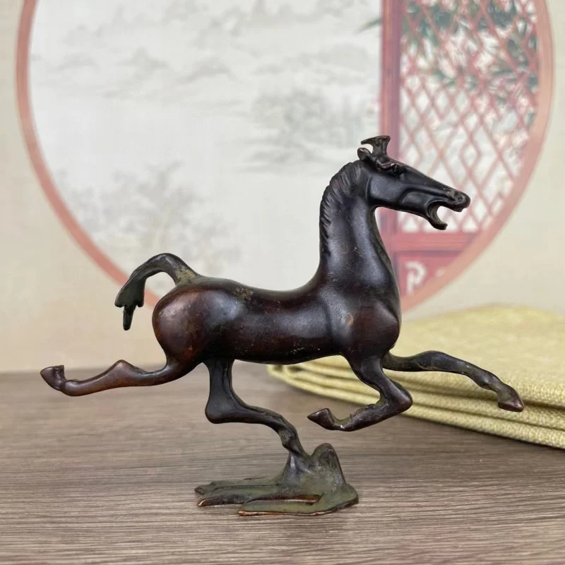 Entrance Decoration, Zodiac , Brass Horse Stepping on a Flying Swallow, Decorative Item for Home and Office, Av