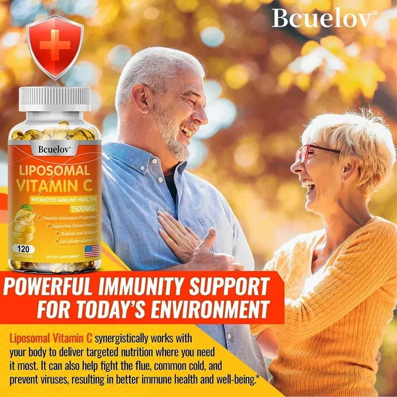 Liposomale Vitamine C Capsules Krachtige Antioxidant Bevordert De Productie Van Collageen Ondersteunt De Gezondheid Van De Huid 1500Mg