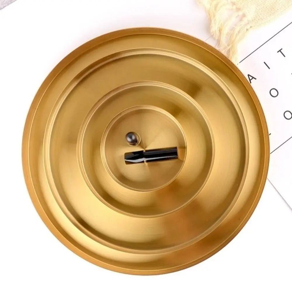

Stainless Steel Metal Decorative Trays Round Shape 12.5/20/30cm Kitchen Storage Tray Easy Cleaning Brushed Finish