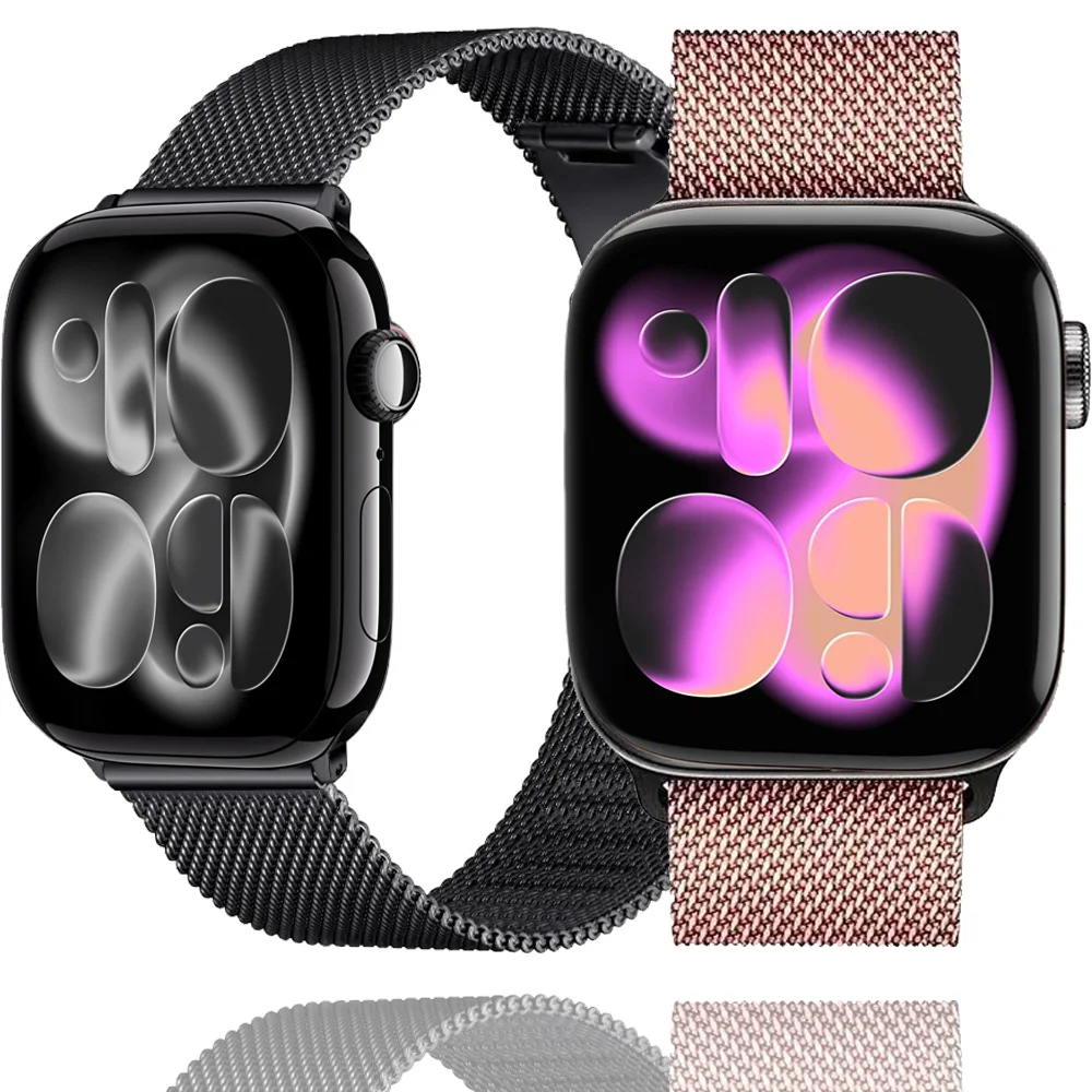 Milanese Loop Strap für Apple Watch Band 46mm 42mm 45mm 44mm 40mm41mm Serie 11 10 9 8 7 6 5 4 SE Metallarmband iWatch UItra 3 49mm