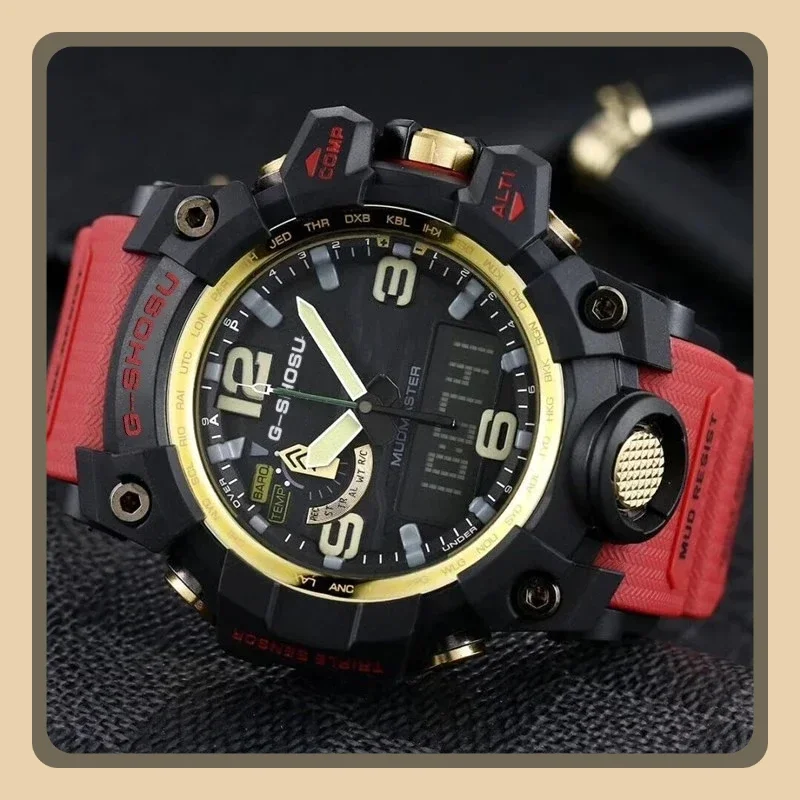 

Цифровые спортивные электронные часы унисекс DAMI King, полнофункциональные светодиодные часы мирового времени с автоматической ручной подъемной лампой серии GWG