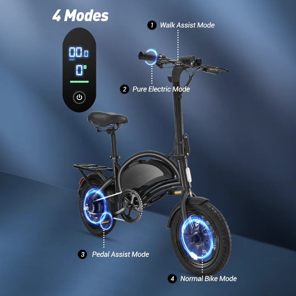 【1 Year Warranty】D3F Electric Bicycle Peak 500W Motor 36V7.8AH Lithium Battery Electric Bike,20mph City E-bike UL2849 image 5