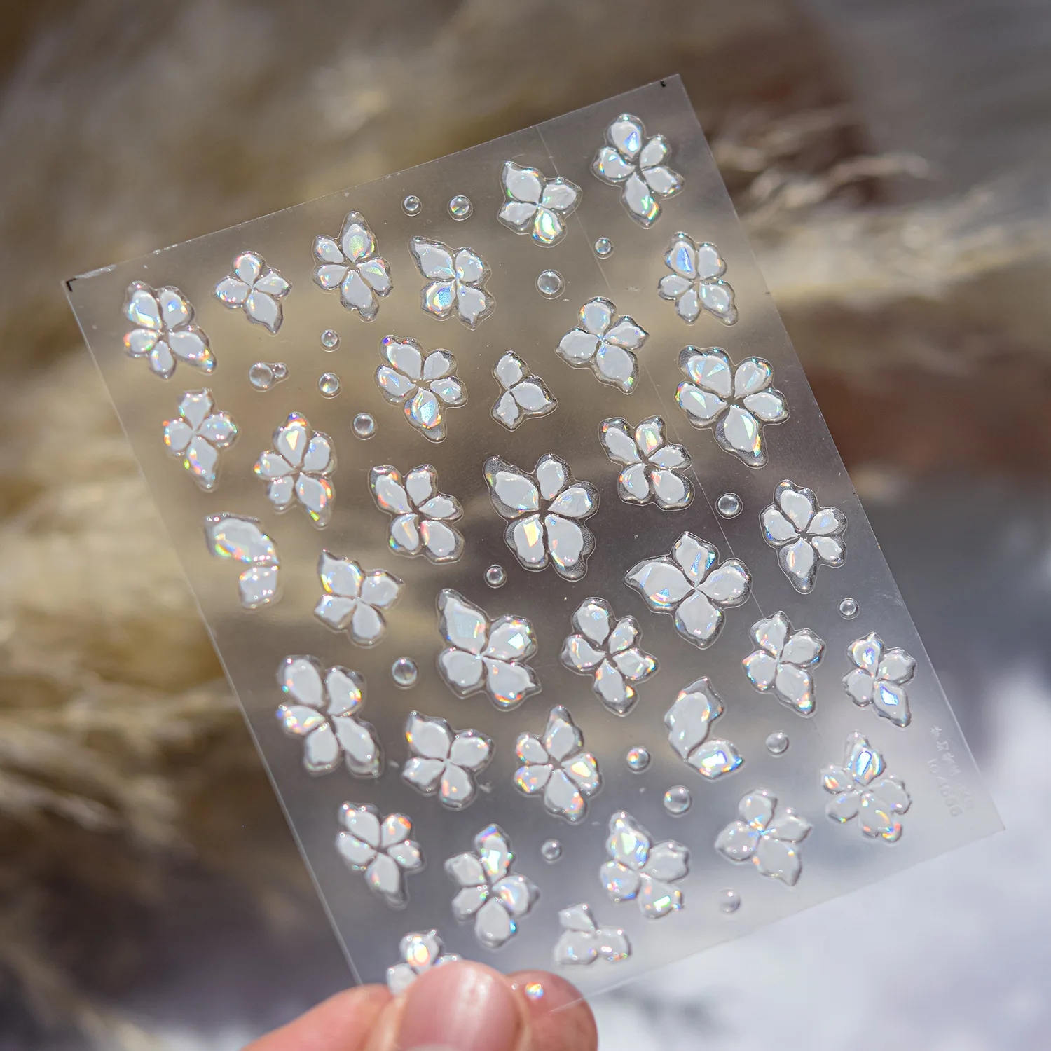 5D هلام الوردي الأزرق أورورا الأزهار مسمار الفن ملصق لامعة كاميليا زهر الكرز زهرة مسمار الشارات 8*10 سنتيمتر لاصق مستلزمات الأظافر