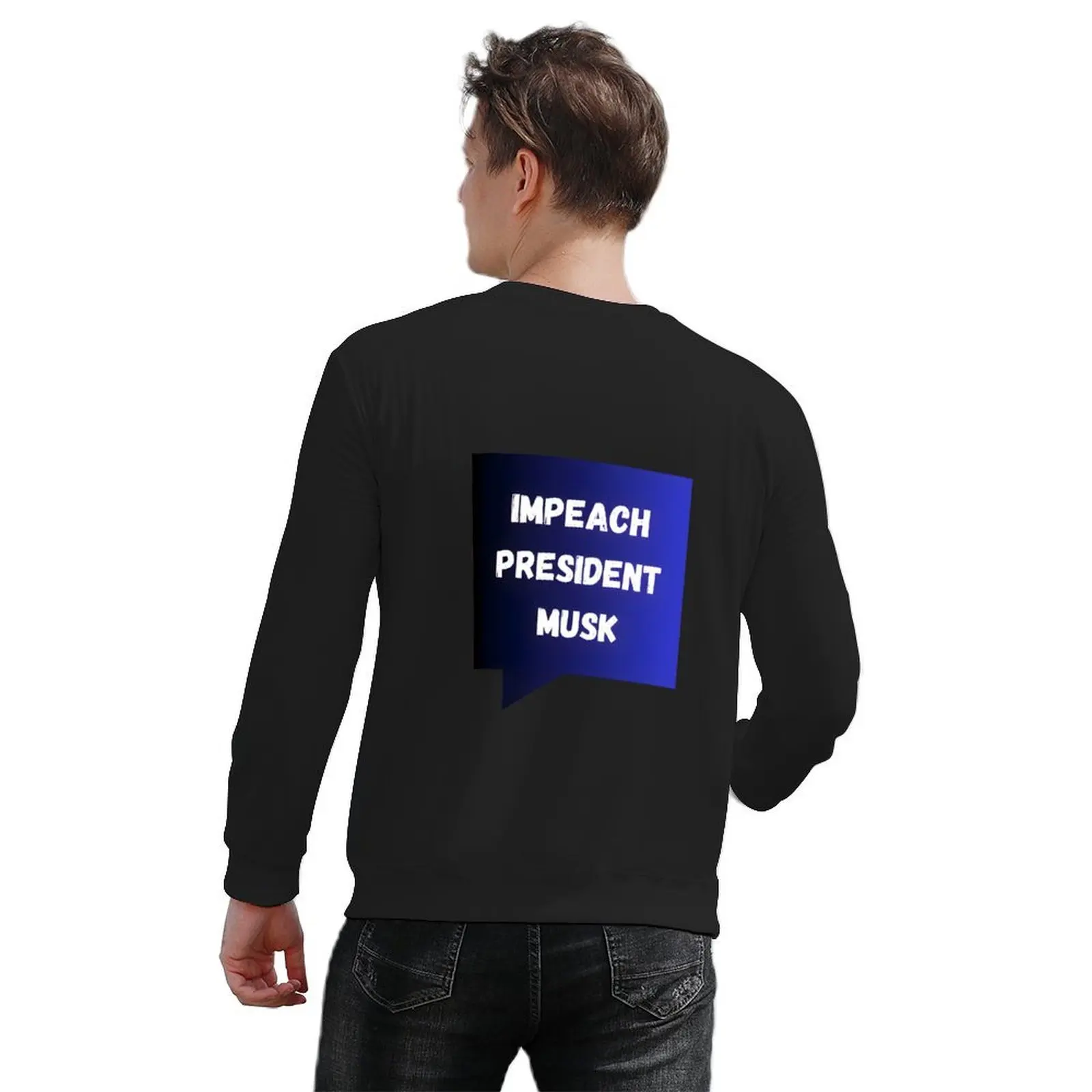 Impeach President Musk Pullover anime clothes korean clothes men's winter sweater aesthetic clothing oversize sweatshirts #6