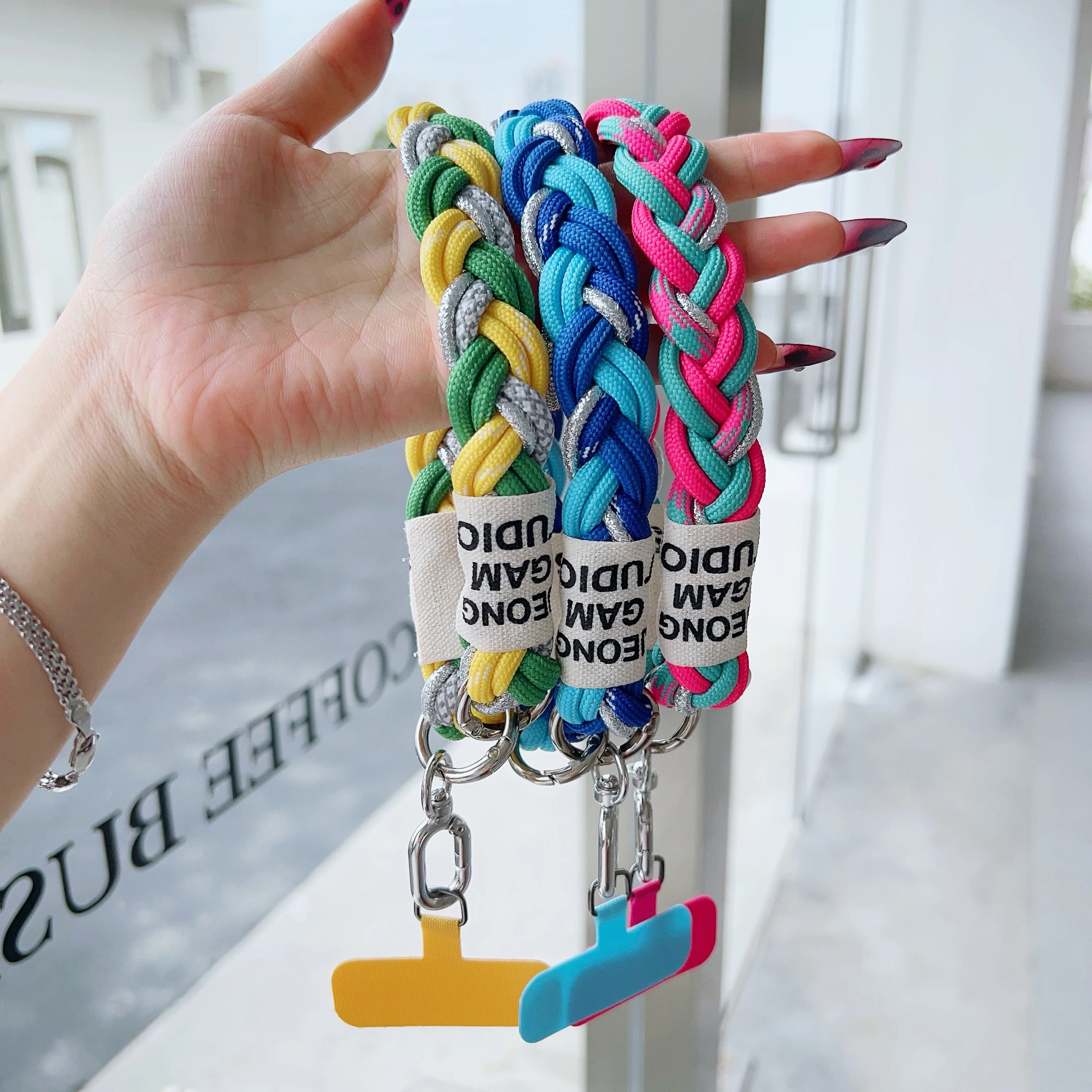 Cute Mobile Phone Lanyard Hanging Decoration Can Be Carried Twist Rope Anti-loss Pendant Fashion Strong Wrist Short Straps Band