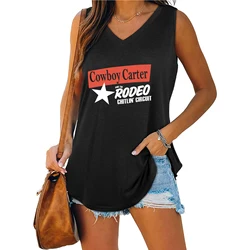 Beyonce Cowboy Carter 2024 Women T-Shirt Tank Tops Vest Sleeveless T-shirt Summer Casual Music Fans Gift T-Shirt Regular