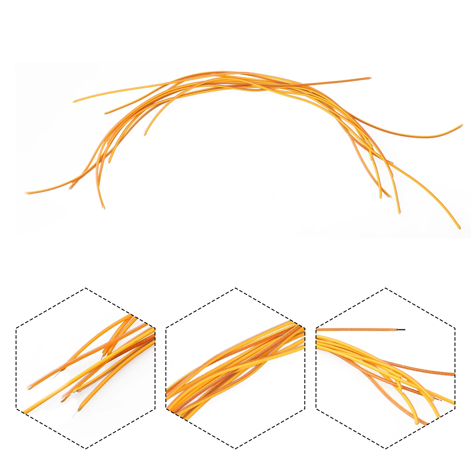 10pcs Flexible Filament Lamp Parts Bulb Filament with Diodes 2200K for Use in Handmade Lighting and Bulb Replacement DC3V