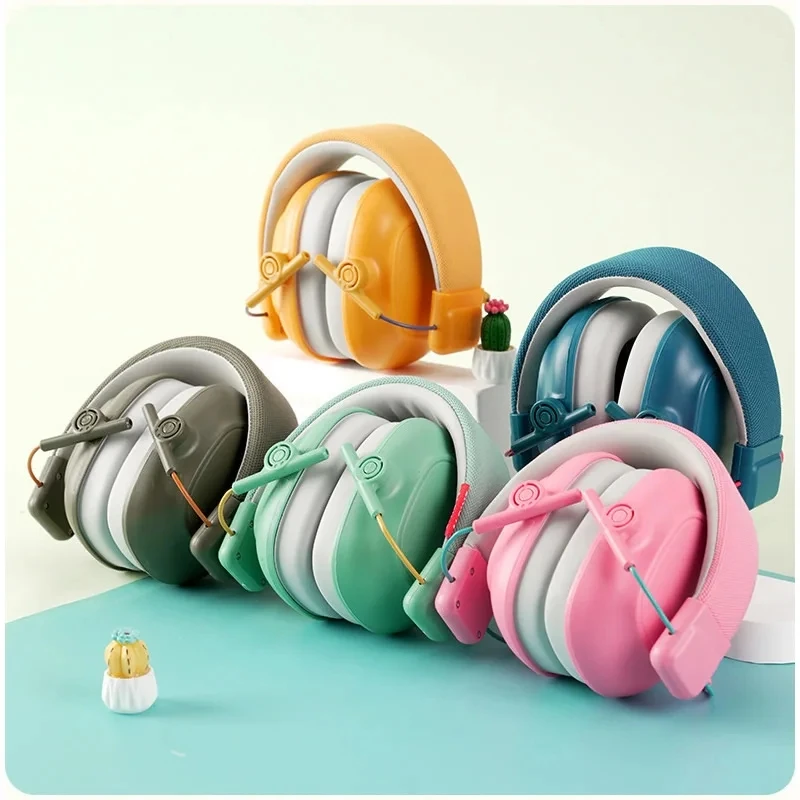 Earmuffs Adjustable Ear Protector Cute Child Anti-Noise Head For Study Sleep Noise Reduction Cancelling Kid Hearing Protection