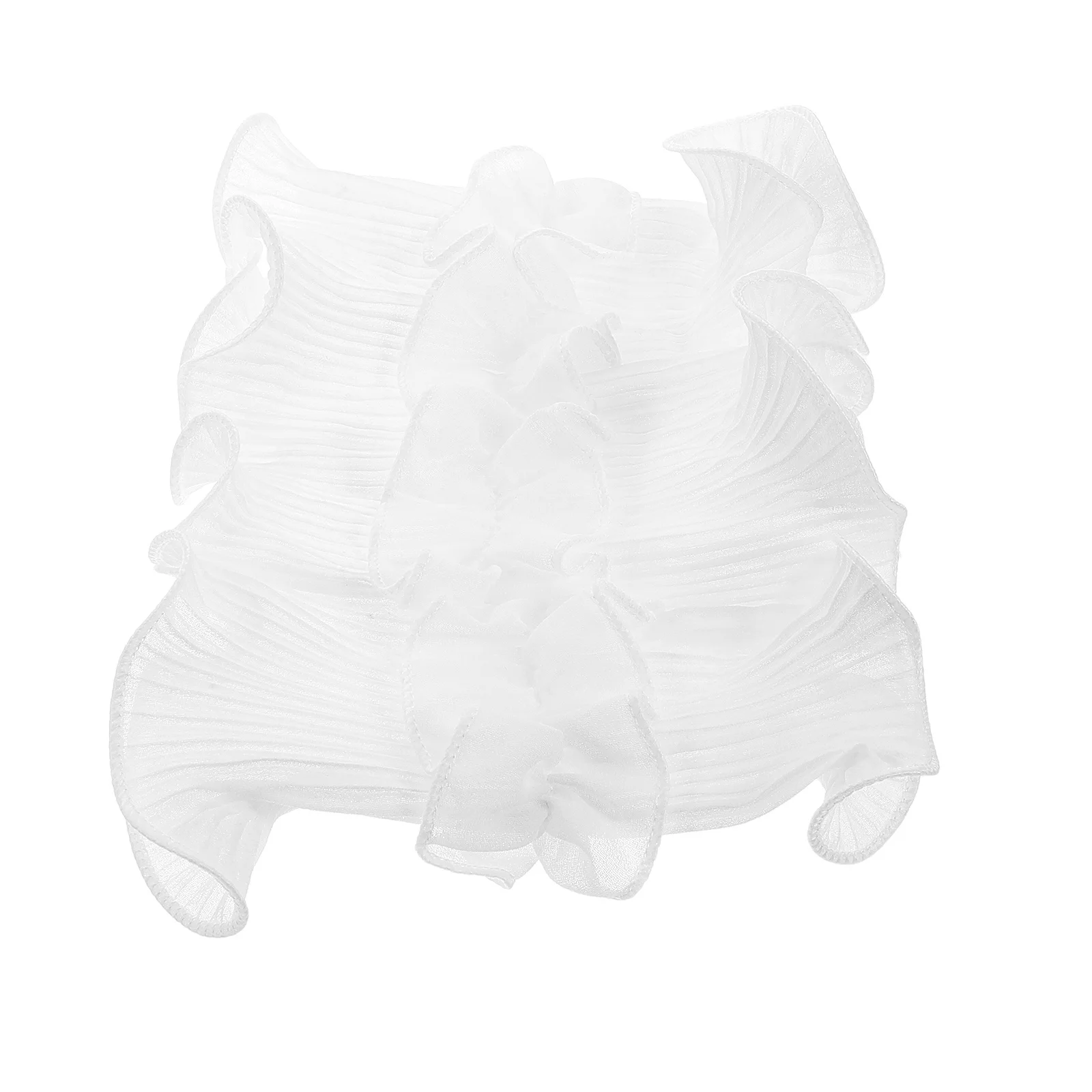 

White Detachable Faux Collar for Women High Turtleneck Ruffled Lace Shawl Extension Fake Shirt Collar for Office Casual Date