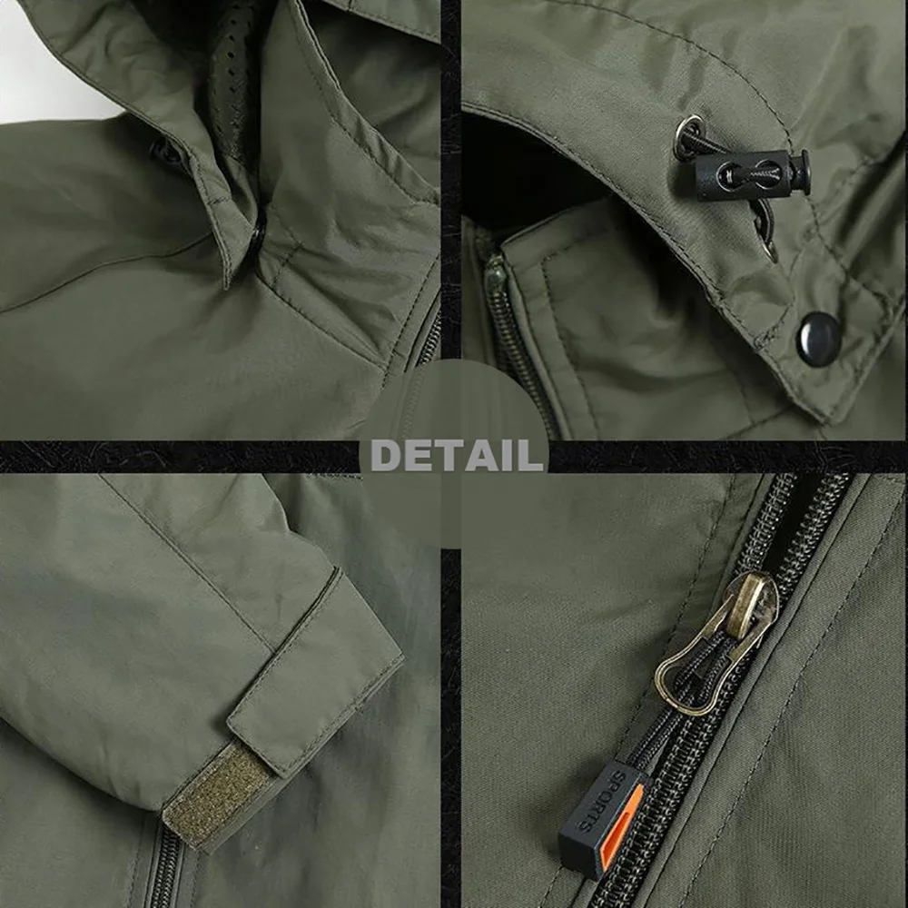 الرجال سترة في الهواء الطلق يندبروف مقنعين جاكيت زيبرا معطف ربيع الخريف مقاوم للماء تنفس التخييم المشي لمسافات طويلة أبلى