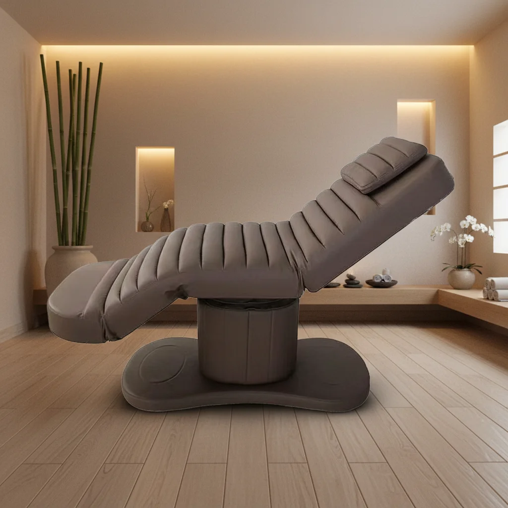 

Facial Care Bed Beauty Salon Spa Chair Eyelash Bed Electric Lift Massage Bed PU Leather 3 Motor