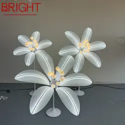 BRIGHT Modern White Lily Wedding Lamp LED Light for Party Stage Road Lead Little Fresh Flower Background Decoration