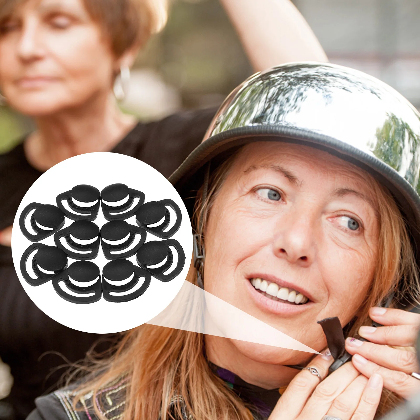 

10Pcs Safety Strap Buckle Replacement Easy to Use Chin Strap Buckle for Repair and Maintenance Hard Hat Repair