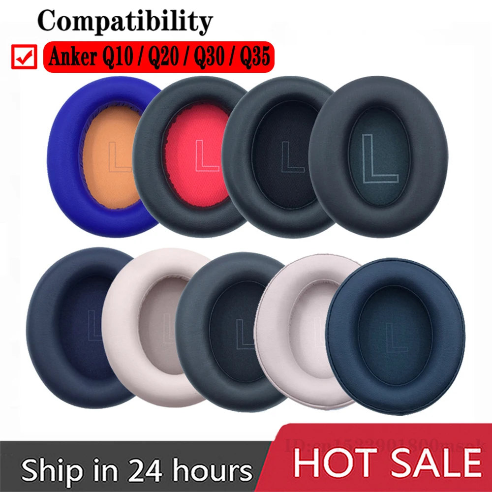 Replacement Protein Ear Pads for Anker Soundcore Life Q10 Q20 Q30 Q35 Headphones Soft Foam Ear Cushions High Quality