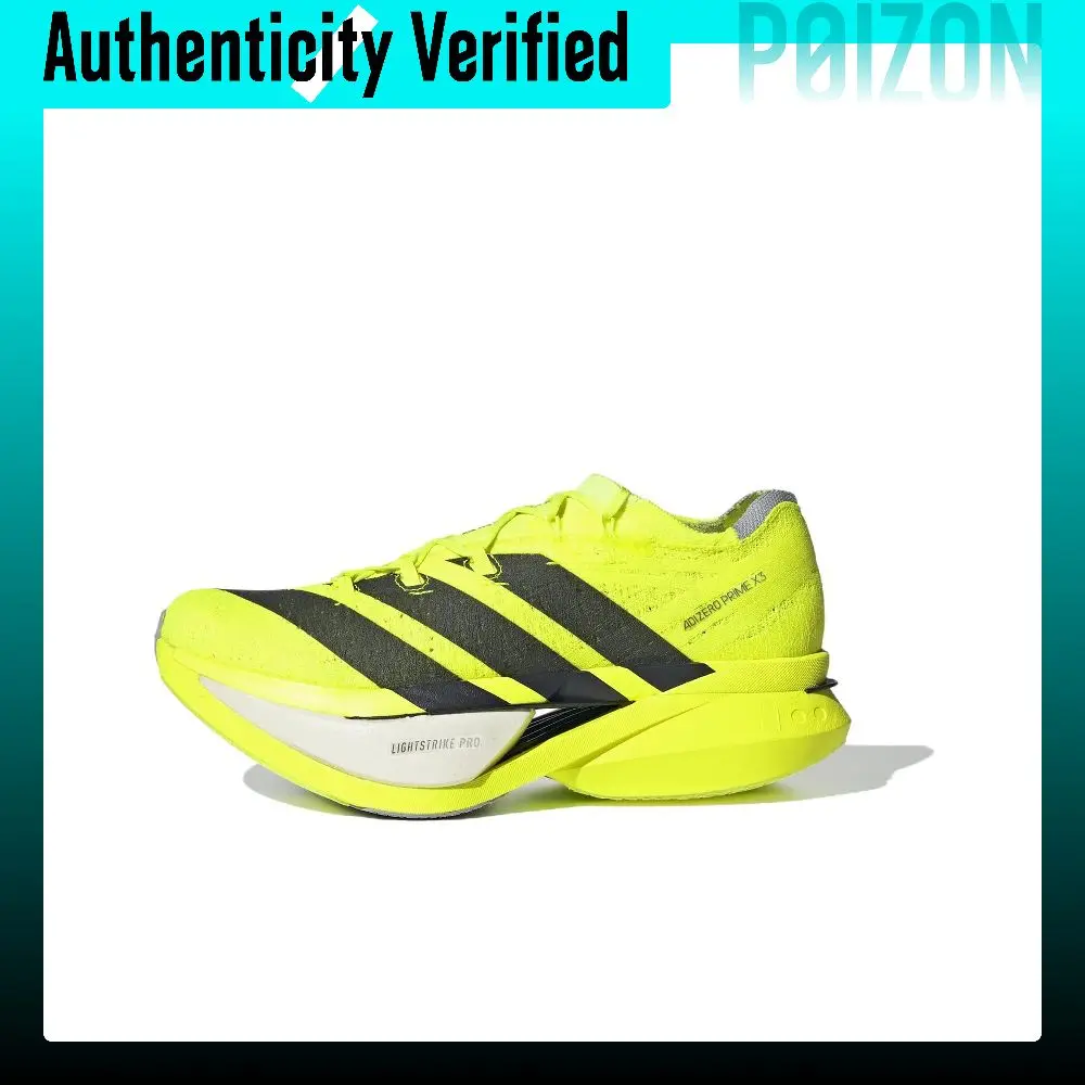 Adidas Adizero Prime X 3.0 Comfortable And Lightweight Abrasion Resistant Low top Running Shoes Unisex Yellow Black JI2981