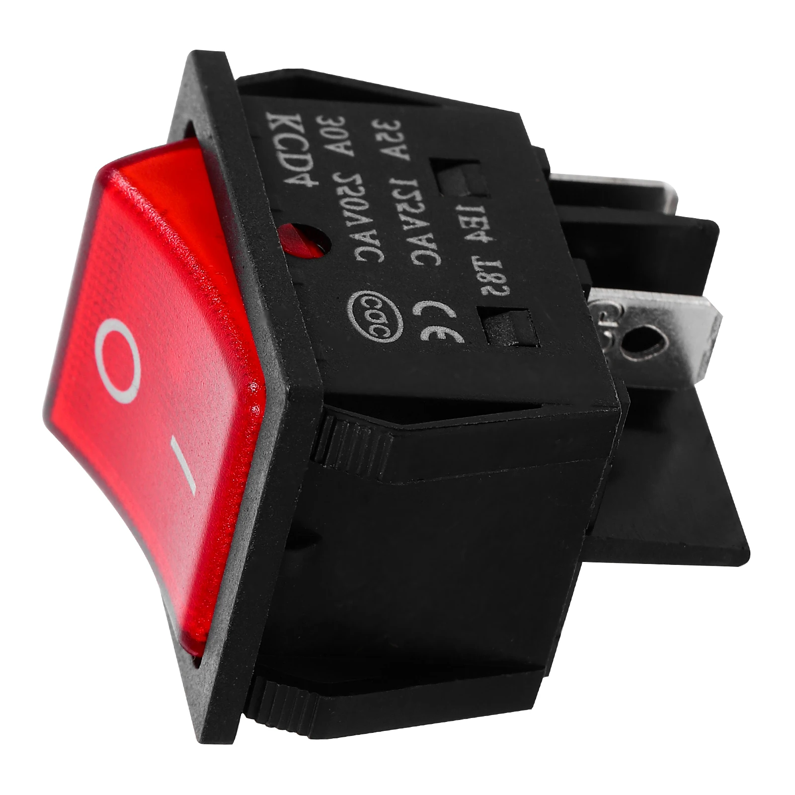 

4 Position Toggle Switch 30A 250V Heavy Duty Rocker with Light for Marine Car Auto Appliances Boat Replacement