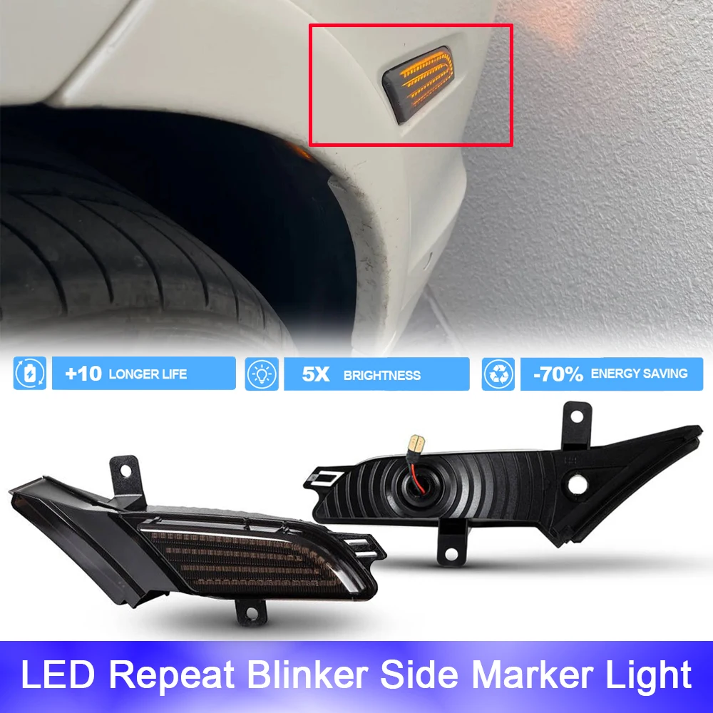 

LED Dynamic Front Fender Light Turn Signal Side Marker Reflector Lamp for Porsche Cayenne 957 2007-2010 Car Styling Amber Canbus
