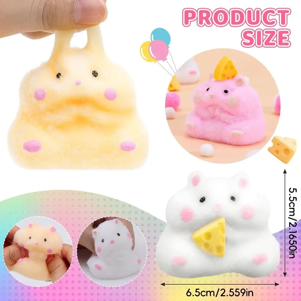 Nuovo criceto squishy a lenta crescita Kawaii criceto fatto a mano Fidget carino Mochi Texture criceto Squishy