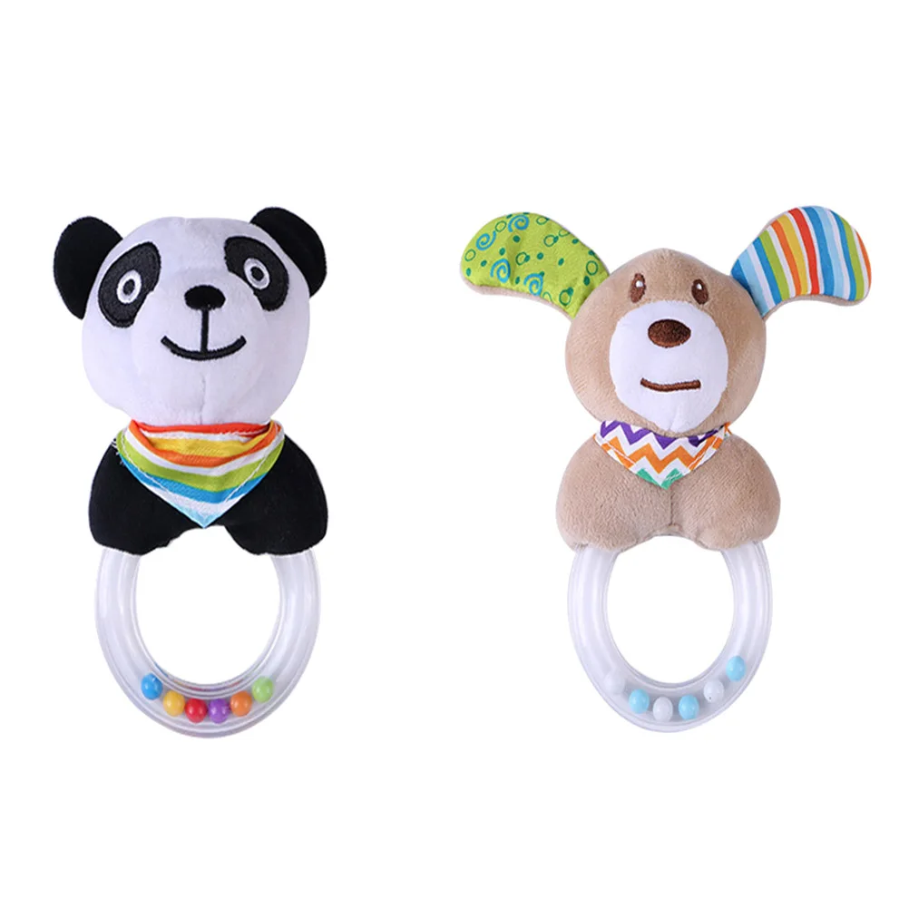 

Panda Hand Stick Baby Ring Teether Grabbing Animal Cartoon