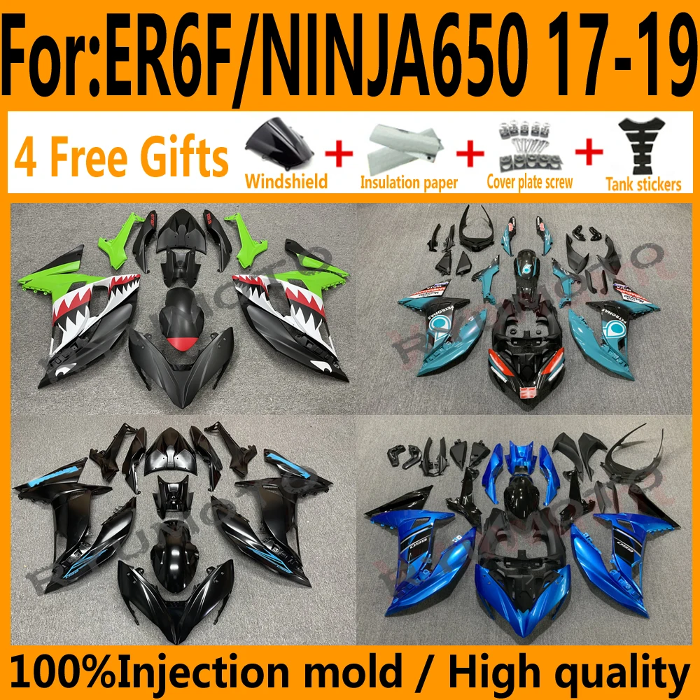 fairings Fit for NINJA 650 ER-6F EX650 2017 - 2019 Motorcycle Accessories Shell Fairing Kit Set NINJA650 ER6F 2018 17 18 19