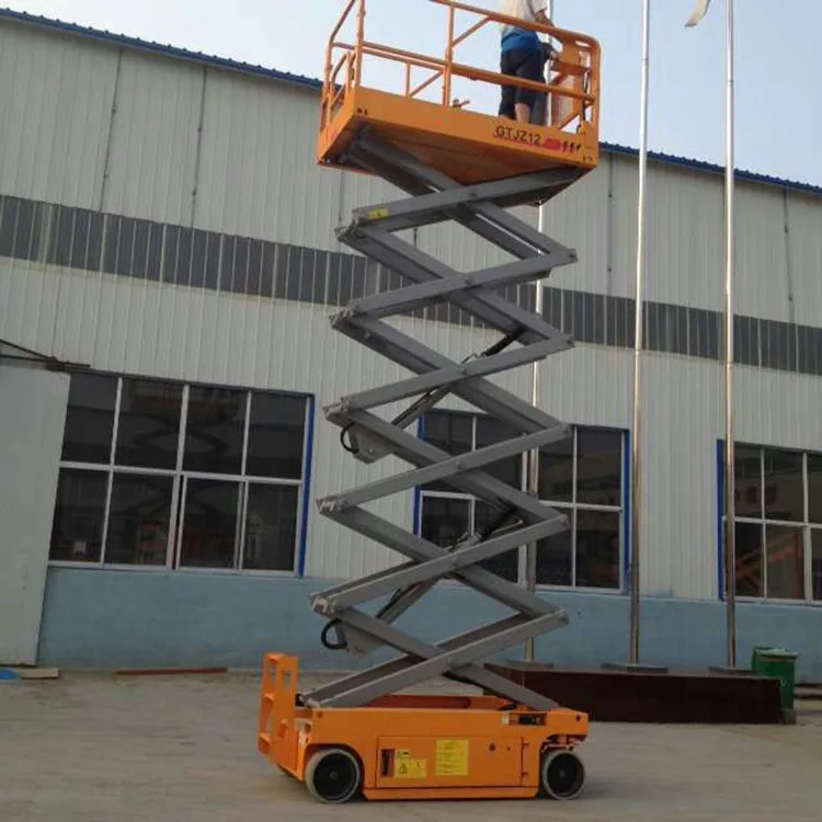 YG High Performance Scissor Lift Platform Electric Self Propelled Aerial Work Telescopic Handler Lifting Table Platform for Peru