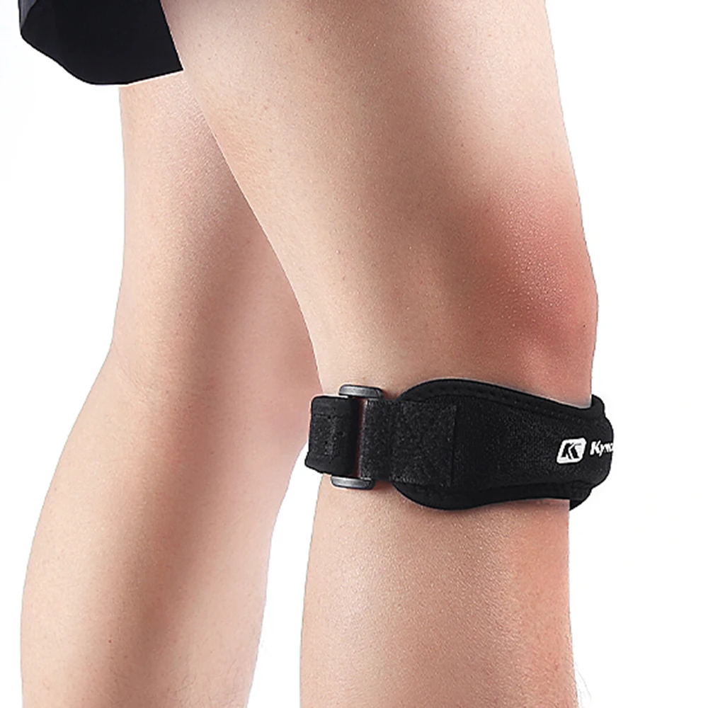 1pc Adjustable Patella Knee Tendon Strap Kneepad Support Professional Protector Pad Black Keenpads Belted Sports Knee Brace