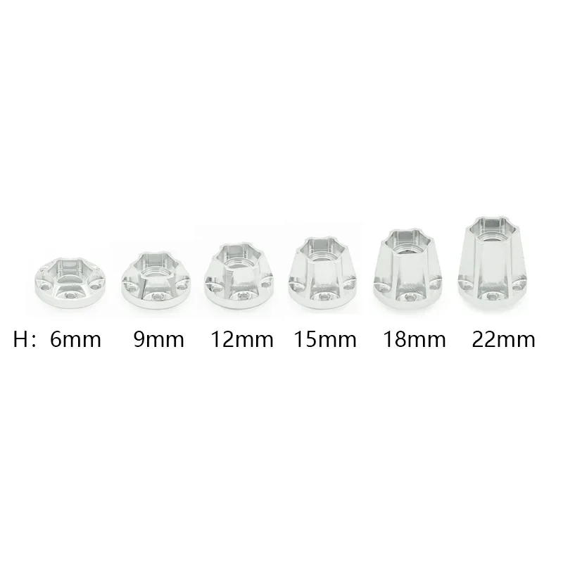 Aluminum Alloy 12mm Wheel Hex Hub for 1/10 RC Crawler 1.9 2.2 Wheel Rim Axial SCX10 Trxs TRX4 D90