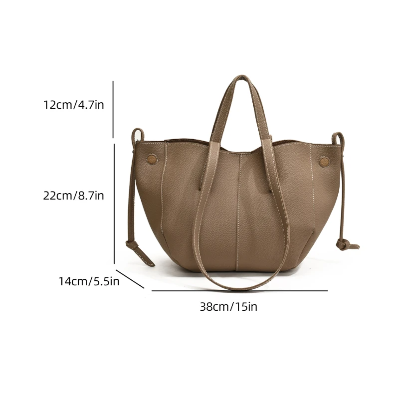 Vintage Women Shoulder Bag PU Leather Handbag Chic Tote Underarm Bags Leisure Women's Grocery Bags Clutch Designer Luxury Bolsa image 4