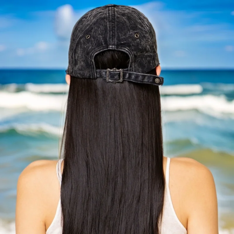 Berretto da baseball in denim incrociato versatile alla moda Ricamo vecchio cappello casual Nuovo vecchio berretto da baseball per le donne Tendenza Cappellini di alto valore 2