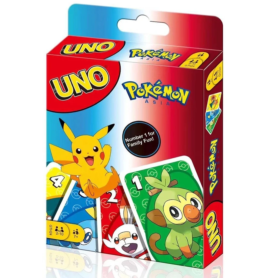 UNO FLIP! Pokemon Board Game Anime Cartoon Pikachu Figure 10 Kartensp Family Funny Entertainment uno Cards Games Christmas Gifts