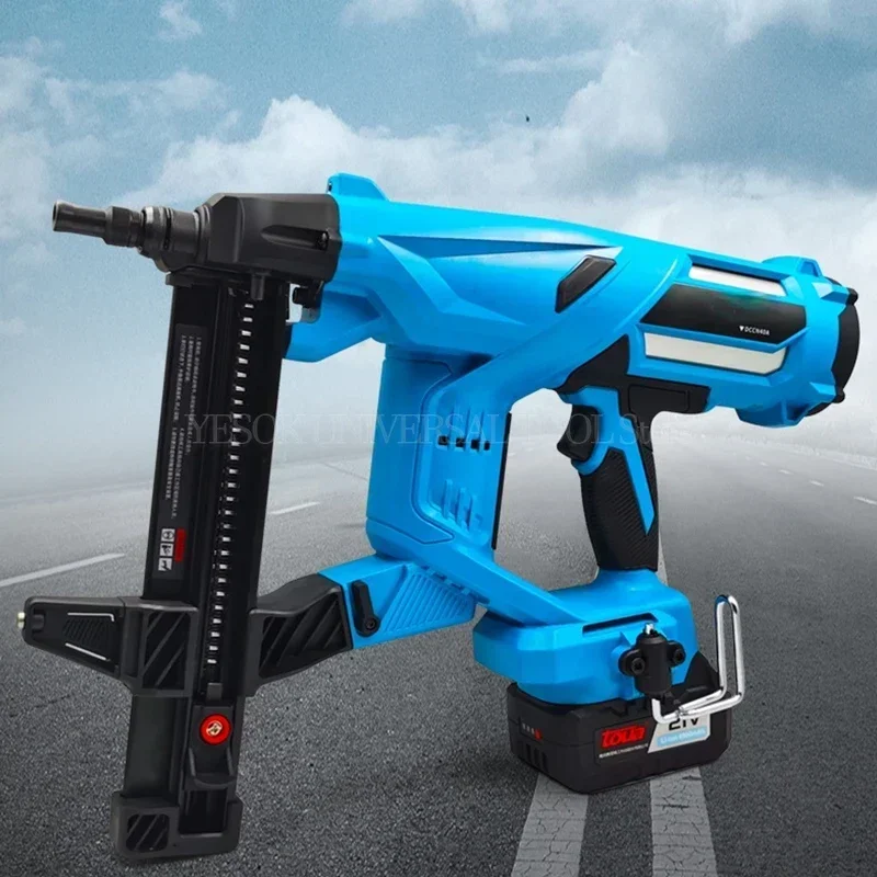 DCCN40/Pistola de pregos de aço elétrica para carpintaria Pistola de pregos de aço recarregável para porta e janela