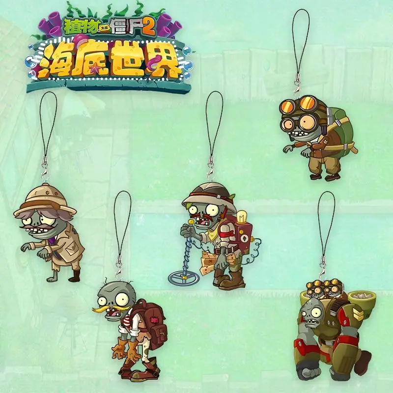 

Набор из 5 штук: милые акриловые креативные подвески Plants vs. Zombies для телефона, сумки, рюкзака, украшения, подарок для друзей