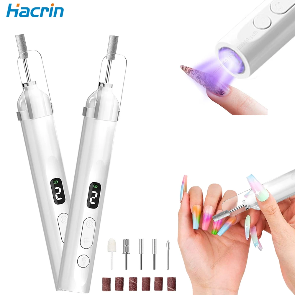 Electric Nail Polish Drill Machine Portable Nail Sander File Rechargeable Exfoliation and Polishing for Manicure Salon Tool
