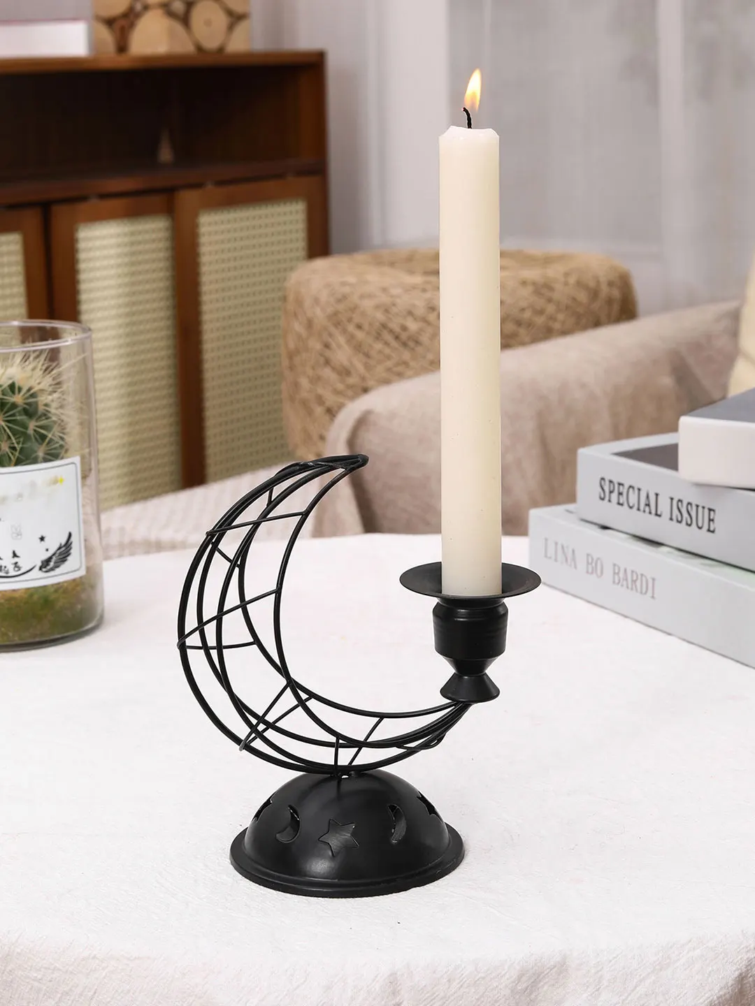 1pc Modern Geometric Ramadan Candlestick Used for Table Centered Wedding Party Decoration Home Decoration Ramadan Decoration