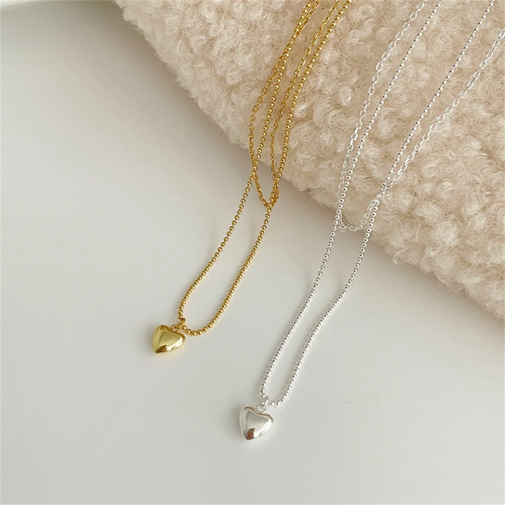 

Korean S925 Necklace - INS Heart, Unique Minimalist, Women's Versatile Double-Layer Collar