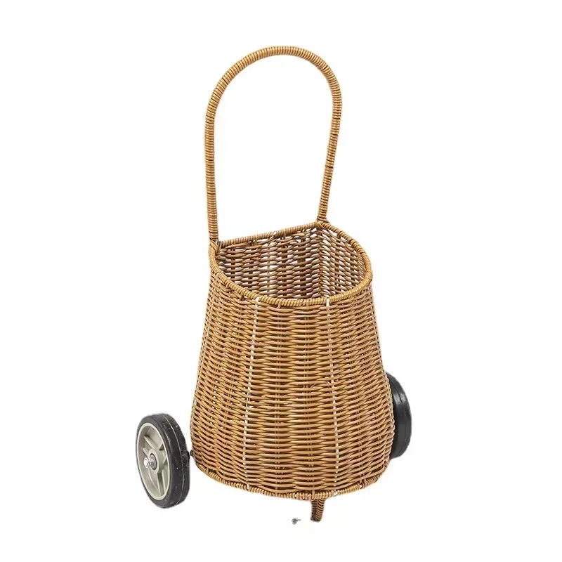 Rattan Baby Stroller Baby Photography Props Retro Toy Photo Studio Bebe Doll Carriage Kid Room Decor Baby Doll Cart Girl Toys