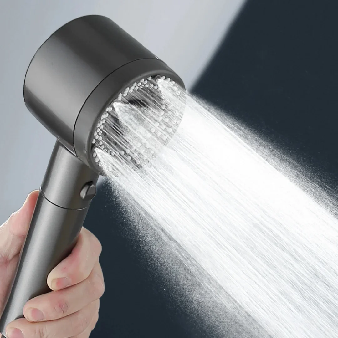 

High-pressure Shower Head Set 5 Modes of Adjustment Showerhead with Hose Water-saving One-touch Stop Bathroom Accessories