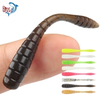 Rosewood TPR Ajing Lure Glow In The Dark Worm Perch Trout Rockfishing Luminous 48mm Finesse Worm Isca Artificial 20pcs/Box