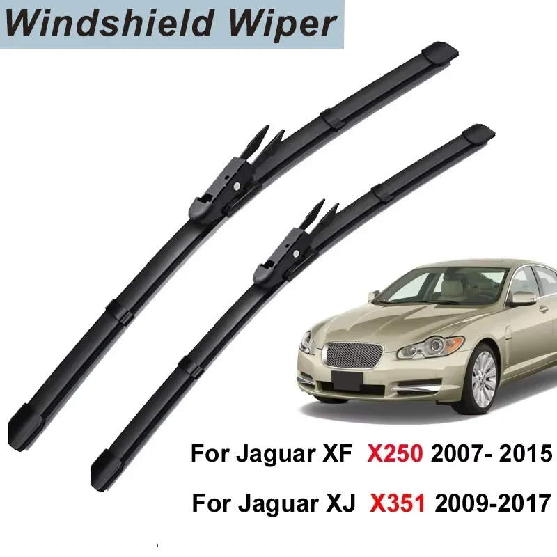 Windshield Windscreen Wiper Blades For Jaguar XF 2007 2008 2009 2011 2012 2013 2014 15 Front Window For Jaguar XJ 2010-2017